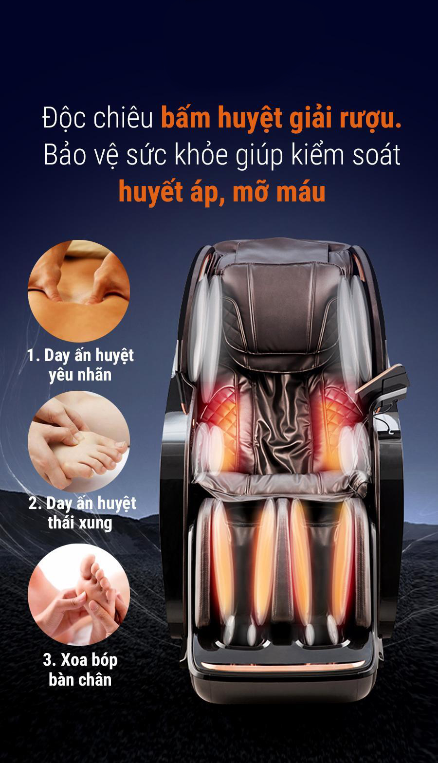 ghế massage toàn thân caremart vg9000